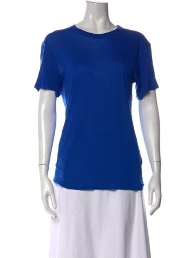 Pre-owned Baserange Bamboo Crew Neck T-shirt In Blue