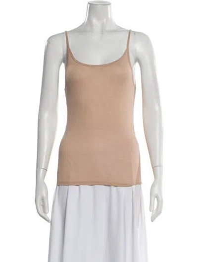 Pre-owned Baserange Bamboo Scoop Neck Top In Neutral