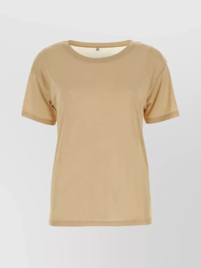 Baserange Bamboo Tolo Crew Neck T-shirt In Brown