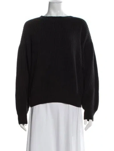 Pre-owned Baserange Bateau Neckline Sweater In Black