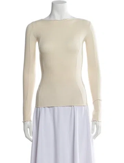 Pre-owned Baserange Bateau Neckline Sweater In Brown