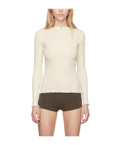 Baserange Beaded T-shirt In White