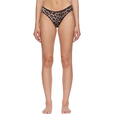Baserange Beige Bell Briefs In Leopard