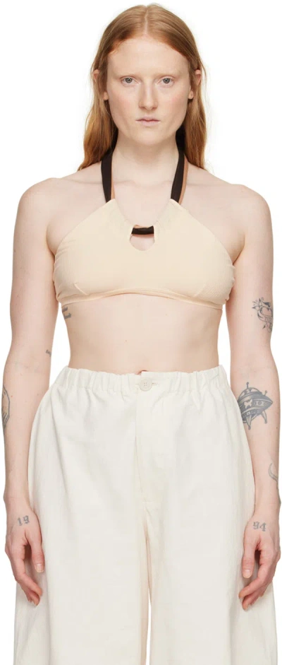 Baserange Beige Circ Bra In Kano Pink