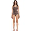 Baserange Beige Emily Bodysuit In Leopard