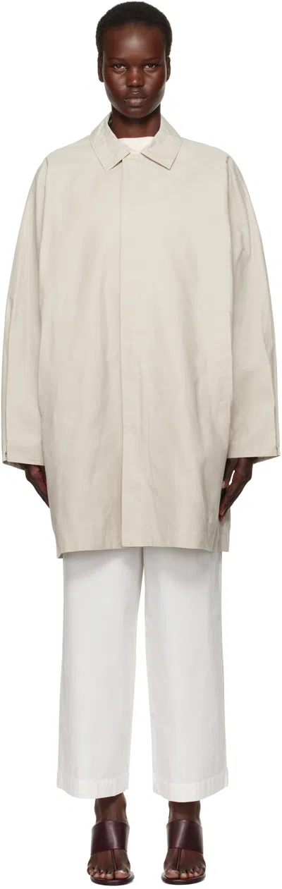 Baserange Beige Even Long Coat In Clay
