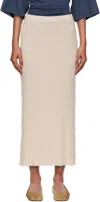 Baserange Beige Franca Midi Skirt