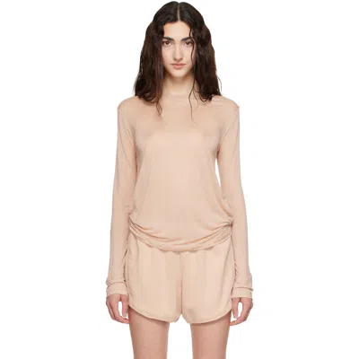 Baserange Beige Long Sleeve T-shirt In Brown