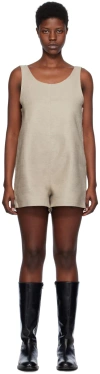 Baserange Beige Tank Jumpsuit In Undyed