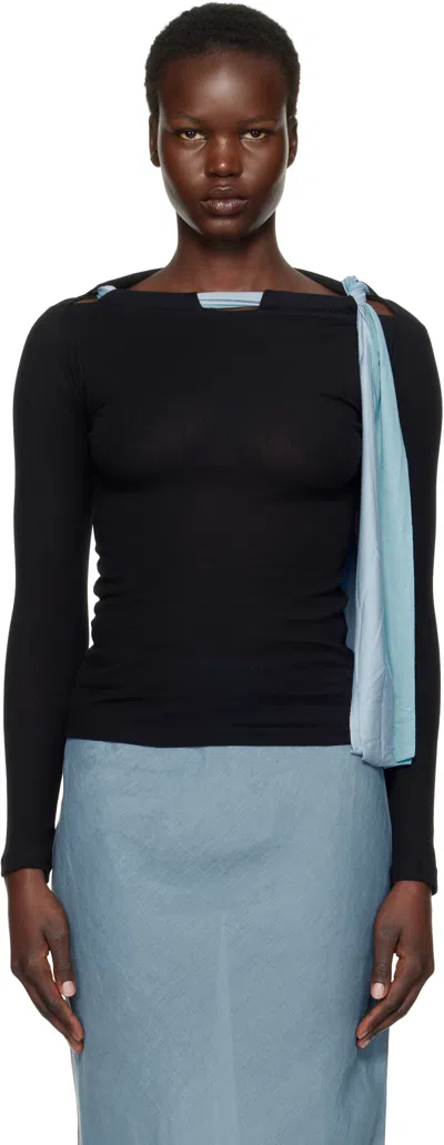 Baserange Black & Blue Circ Long Sleeve T-shirt