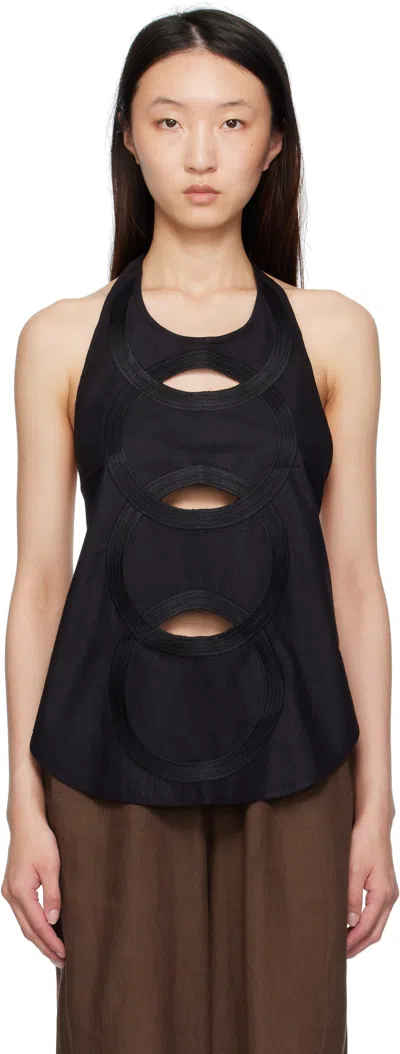 Baserange Black Chain Apron Top
