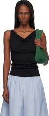 Baserange Black Daffa Tank Top In Black