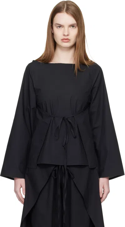 Baserange Black Decti Long Sleeve Top