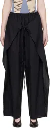 Baserange Decti Drawstring Trousers In Black