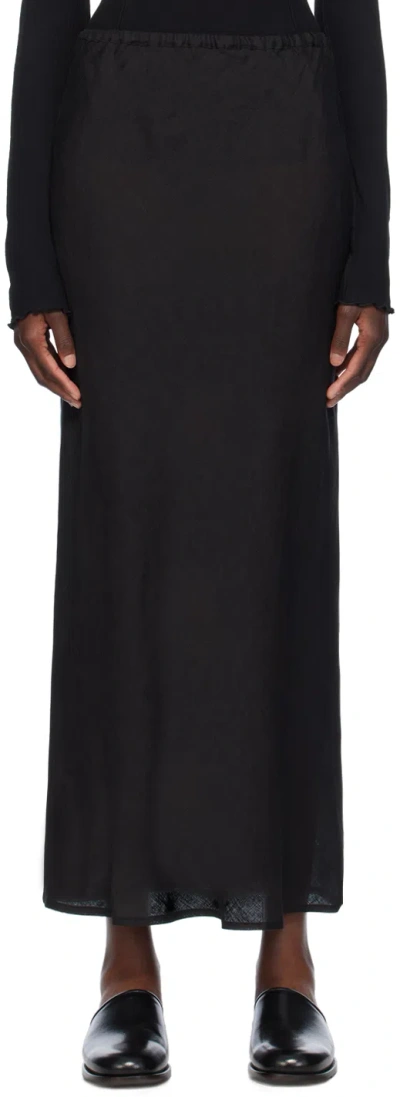 Baserange Black Dydine Maxi Skirt