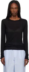 Baserange Black Long Sleeve T-shirt In Black