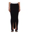 Baserange Black Macau Midi Skirt In Black