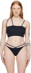 Baserange Black Nida Bikini Top In Black