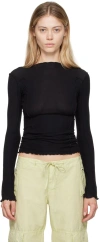 Baserange Black Omato Long Sleeve T-shirt In Black