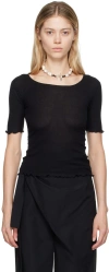 Baserange Black Pama 3/4 T-shirt In Black