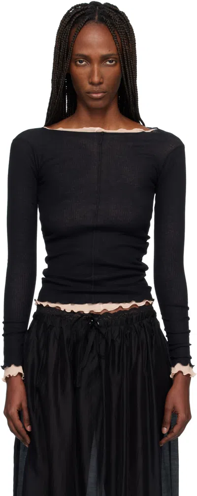 Baserange Black Pama Long Sleeve Tee