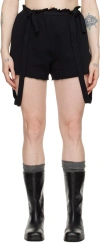 Baserange Elastic Waist Shorts In Black