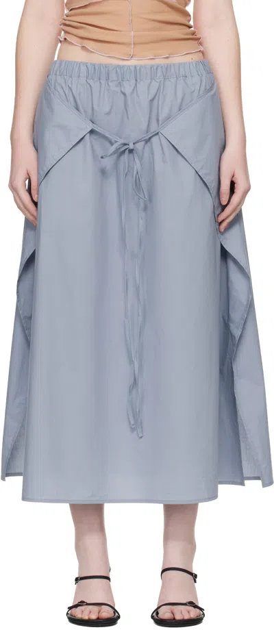 Baserange Blue Decti Maxi Skirt