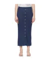 Baserange Blue Drip Midi Skirt In Blue