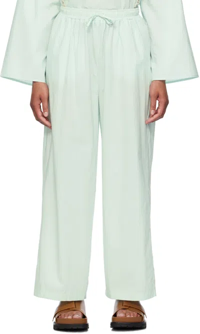Baserange Blue Hujui Lounge Pants In Kal Mint