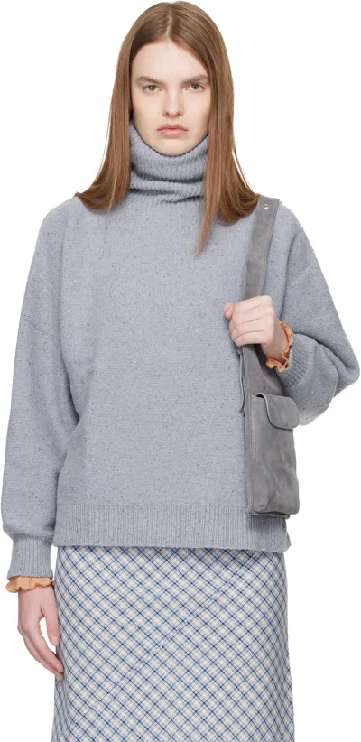 Baserange Blue Mea Turtleneck In Multi