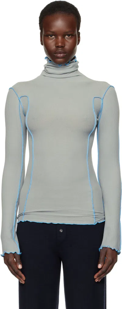 Baserange Blue Omato Turtleneck In Bow Blue