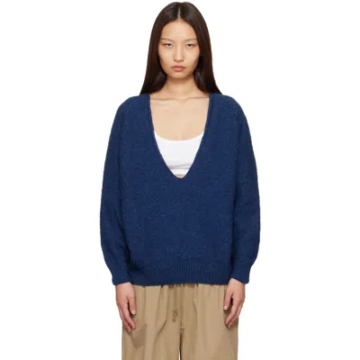 Baserange Blue Soar V-neck Sweater
