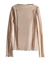 Baserange Boat Neck Long-sleeved T-shirt In Brown