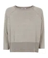 Baserange Base Linen And Cotton Blend Sweater In Gray