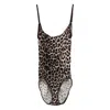 Baserange Leopard-print Bodysuit In Brown