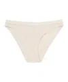 Baserange Heart Bell Fine-ribbed Thong In White