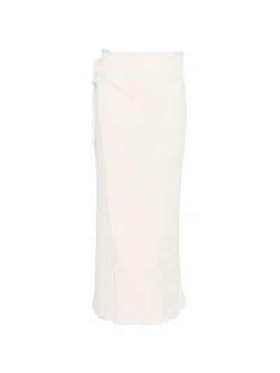 Baserange Brig Ribbed Maxi Skirt In Neutral