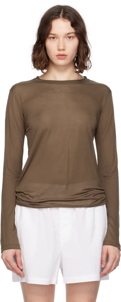 Baserange Brown Long Sleeve T-shirt