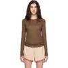 Baserange Brown Long Sleeve T-shirt In Brown