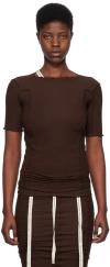Baserange Brown Omata T-shirt In Tactile