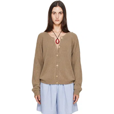 Baserange Brown Soar Cardigan In Rovere Brown