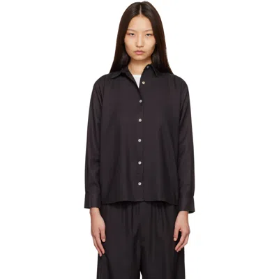 Baserange Brown Stoa Shirt In Black