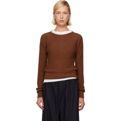 Baserange Brown Tier Sweater In Nocciola Brown