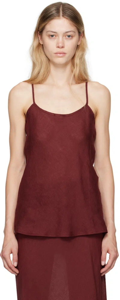 Baserange Burgundy Dydine Tank Top In Stome Burgundy