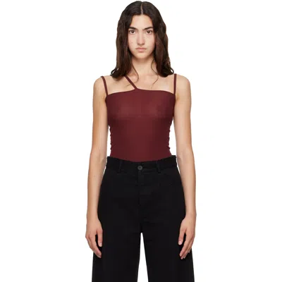 Baserange Burgundy Nida Tank Top In Nara Red
