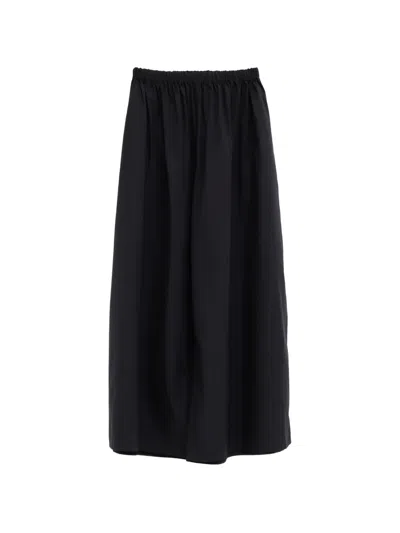 Baserange Cable Elasticated-waistband Trousers In Black