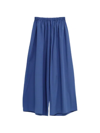 Baserange Cable Elasticated-waistband Trousers In Blue