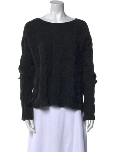 Pre-owned Baserange Cashmere Bateau Neckline Sweater In Black