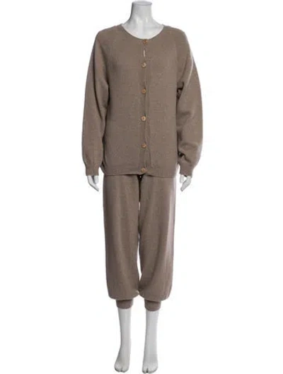Pre-owned Baserange Cashmere Pant Set In Neutral