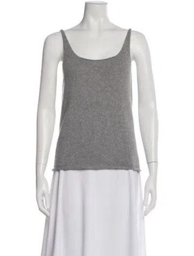 Pre-owned Baserange Cashmere Scoop Neck Sweater In Gray